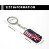 Wxenaiedk England British American Flag Keychain With Keyring Clips Car Key Organizer view 4