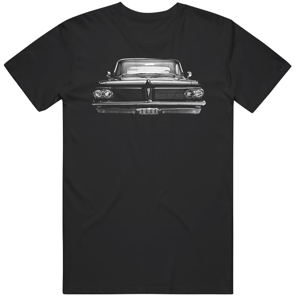 1962 Catalina Legendary Front View of a Classic American Car T Shirt L Black