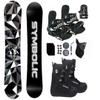 Symbolic Platinum Snowboard, Bindings, and Boots with Leash, Stomp, Mask Package Sizes Men Women Kids Regular-Wide Freeride Freestyle (Men 9 Boot & Black Binding, 160cm) view 1