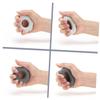 KOMBIUDA 3pcs Silicone Hand Grip Strengthener Rings for Hand Exercise Rehabilitation and Pressure Relief Light Grey Dark Grey Black view 2