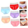 COSMEVIVI 5pcs High Waist Cotton Underpants for Women Breathable Thin Briefs Comfortable Solid Underwear Skin-friendly for Daily Wear view 3