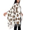 DRTGEDS Kiwi Birds Cute Cashmere Scarf Wrap Shawl,Scarf For Women Cashmere Neck Scarf Winter Scarf Fall Classic Warm view 4