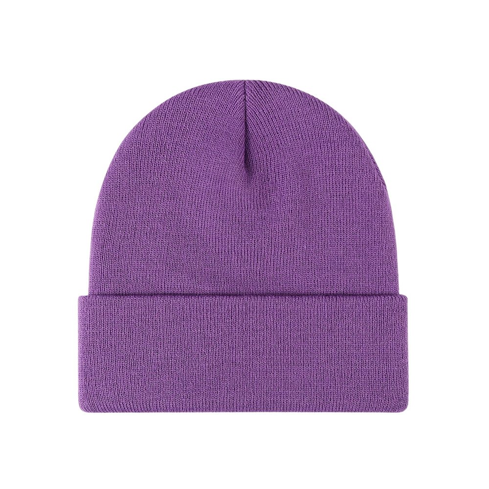 2THESTARS Beanie for Men Women Warm Winter Hat Windproof Thick Knitted Cuffed Unisex Skull Cap - Violet