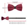 Elerevyo Men's Velvet Velour Adjustable Pre-Tie Bow Ties for Prom Wedding Tuxedo One Size Dark Red view 3