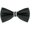 Elerevyo Men's Pre-tied Bowtie Rhinestone Decor Sparkly Bow Ties for Elegant Wedding One Size Black 1 view 1