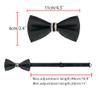 Elerevyo Men's Pre-tied Bowtie Rhinestone Decor Sparkly Bow Ties for Elegant Wedding One Size Black 1 view 3