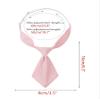 Elerevyo Pre-tied Short Necktie Solid Color Uniform Tie for Women Teens view 2