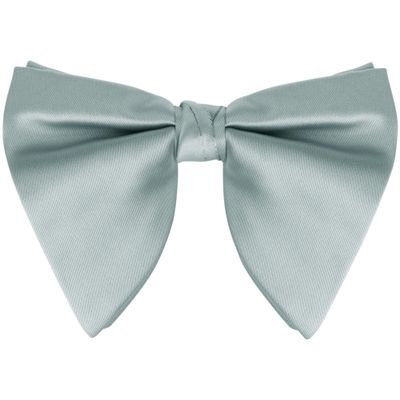 Elerevyo Men's Pre-tied Solid Color Satin Bowtie Adjustable Neck Bow Ties for Elegant Wedding One Size Grey