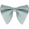 Elerevyo Men's Pre-tied Solid Color Satin Bowtie Adjustable Neck Bow Ties for Elegant Wedding One Size Grey view 1
