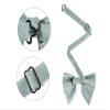 Elerevyo Men's Pre-tied Solid Color Satin Bowtie Adjustable Neck Bow Ties for Elegant Wedding One Size Grey view 2