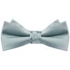Elerevyo Men's Solid Color Layered Necktie Pre-tied Bow Ties for Party Wedding One Size Gray view 1
