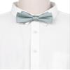 Elerevyo Men's Solid Color Layered Necktie Pre-tied Bow Ties for Party Wedding One Size Gray view 4