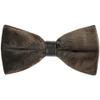 Elerevyo Men's Velvet Velour Adjustable Pre-Tie Bow Ties for Prom Wedding Tuxedo One Size Dark Brown view 1