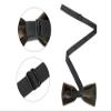 Elerevyo Men's Velvet Velour Adjustable Pre-Tie Bow Ties for Prom Wedding Tuxedo One Size Dark Brown view 2