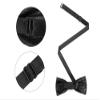 Elerevyo Men's Fashion PU Leather Single Layer Casual Bow Tie One Size Black 2 view 2