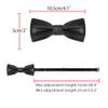 Elerevyo Men's Fashion PU Leather Single Layer Casual Bow Tie One Size Black 2 view 3