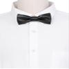 Elerevyo Men's Fashion PU Leather Single Layer Casual Bow Tie One Size Black 2 view 4