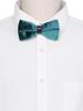 Elerevyo Men's Velvet Velour Adjustable Pre-Tie Bow Ties for Prom Wedding Tuxedo One Size Teal view 4