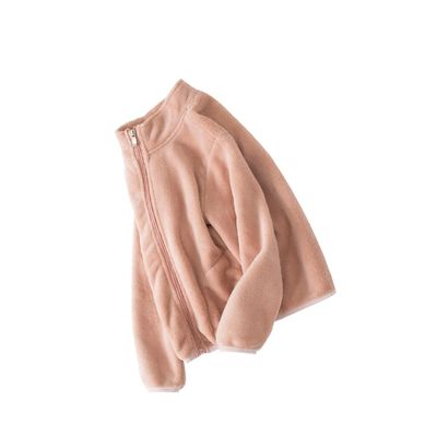 COSMEVIVI Coral Fleece Children Coat Thickened Warm Outerwear for Kids Autumn Winter Jacket for Girls Soft and Cozy Kids Clothing