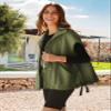 GTLIAE Womens Sherpa Fleece Vest Oversized Sleeveless Jacket Casual Outerwear Gilet with Pockets(ArmyGreen-XS) view 4