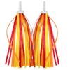 ARTCXC 2pcs 29cm Length Polyester Silky Ribbons Streamers Bike Handlebar Tassels for Bike,Bicycle,Scooter,Stylish Cycling Decor Decoration Accessorier (Orange) view 1