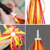 ARTCXC 2pcs 29cm Length Polyester Silky Ribbons Streamers Bike Handlebar Tassels for Bike,Bicycle,Scooter,Stylish Cycling Decor Decoration Accessorier (Orange) view 3