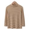Toddler Youth Stripe T-Shirt Boys Girls Long Sleeve Turtleneck Slim Stretchy Cotton Basic Loose (Beige, 13-14 Years) view 2