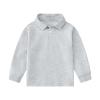 Boys Long Sleeve Cotton Polo T-Shirts Toddler Kids Lapel Button Solid Color Casual Basic Tops Tees (Grey, 5-6 Years) view 1