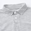 Boys Long Sleeve Cotton Polo T-Shirts Toddler Kids Lapel Button Solid Color Casual Basic Tops Tees (Grey, 5-6 Years) view 2