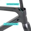 BSFHQS 700C Carbon Fiber Gravel Bike Frameset 45/48/51/54CM Road Off-Road Bike Disc Brake Frames Thru Axle Front12100mm Rear12142mm Internal Routing(Black,54CM) view 3