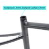 BSFHQS 700C Carbon Fiber Gravel Bike Frameset 45/48/51/54CM Road Off-Road Bike Disc Brake Frames Thru Axle Front12100mm Rear12142mm Internal Routing(Black,54CM) view 4