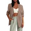 Lolvmvchi Deals 2024 Womens Lightweight Jackets Oversized Winter Coats For Women Sleeve Front Button Work Jackets With Pocket (Khaki, Xl) Light Jackets For Women Fall Winter Coats For Women Plu view 1