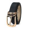 AI DEEBLUE Black Belts for Women with Gold Buckle Faux Leather Belts Fashion Casual belts for jeans view 2