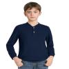Boys Henley Long Sleeve Shirts Cotton T-Shirts for Boy Spring Fall Winter Kids Casual Basic Tee Tops Navy Blue 11-12 Years view 2
