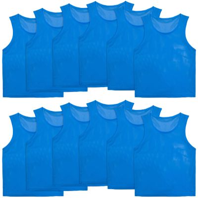 VOGRYE Pinnies Set of 12/24 Scrimmage Vests, Team Practice Sports for Child Youth/Adult, Lightweight Basketball Jersey