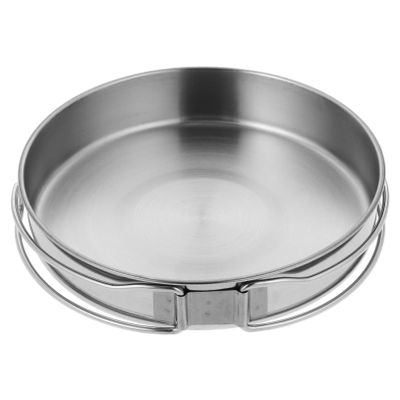 Mikinona Square Skillet Non-stick Pan Steel Outdoor Cookware Compact Camping Pot for Hiking