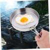 Mikinona Square Skillet Non-stick Pan Steel Outdoor Cookware Compact Camping Pot for Hiking view 3