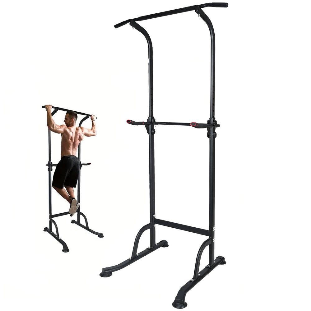 Power Tower, Athfiner Pull Up Bar Station,Height Adjustable Multi-Function Dip Station for Home Gym Strength Training Fitness Workout Equipment