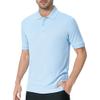 Crown Craze Performance Polos T-Shirt for Adult Men Lightweight 5.1oz Mesh Shirt,100% Polyester Breathable Tee (US, Alpha, 3X-Large, Regular, Regular, Light Blue) view 1