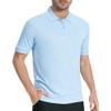Crown Craze Performance Polos T-Shirt for Adult Men Lightweight 5.1oz Mesh Shirt,100% Polyester Breathable Tee (US, Alpha, 3X-Large, Regular, Regular, Light Blue) view 2