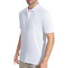 Crown Craze Performance Polos T-Shirt for Adult Men Lightweight 5.1oz Mesh Shirt,100% Polyester Breathable Tee (US, Alpha, X-Large, Regular, Regular, White) view 3