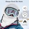 Conversionh Sherpa Hood Ski Mask, Sherpa Hood, Winter Outdoor Sports Windproof Sherpa Hood Balaclava Over Helmet (Khaki) view 2