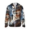 Mountain Lions Sun Protection Hoodie Jacket Full Zip UPF 50+ Long Sleeve Sun Shirt with Pocket Outdoor XX-Large Black view 1