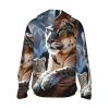Mountain Lions Sun Protection Hoodie Jacket Full Zip UPF 50+ Long Sleeve Sun Shirt with Pocket Outdoor XX-Large Black view 3