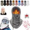 Conversionh Sherpa Hood Ski Mask, Winter Outdoor Sports Windproof Balaclava Over Helmet (Gray-B)