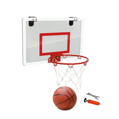 KICHOUSE 1pc Mini Door Hanging Basketball Board Transparent Indoor Backboard No Punching Required Easy to Install for Home Sturdy Design