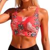 Firpearl Women's Swim Bra Swimsuit Top - Quick Dry UPF 50+ Swim Bra for Under Swim Shirt Underwire Bikini Top Red Floarl US14 view 1