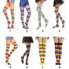 HEYXI Women Girls Fancy Rainbow Colorful Stripes Over Knee Long Socks Halloween Cospla Color 3 view 2