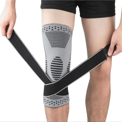 Mcolics Compression Knee Brace Sleeves Support for Men Women Workout Sports Running Knee Pain Meniscus Tear Arthritis Relief (Medium,Grey)