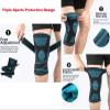 Mcolics Compression Knee Brace Sleeves Support for Men Women Workout Sports Running Knee Pain Meniscus Tear Arthritis Relief (Medium,Grey) view 3